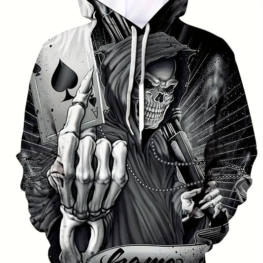 Sudadera con Estampado 3D de Calavera para Hombre | Moda de Calle Otoño 2025 | Envío Gratis en **FLIPISHOP.COM**