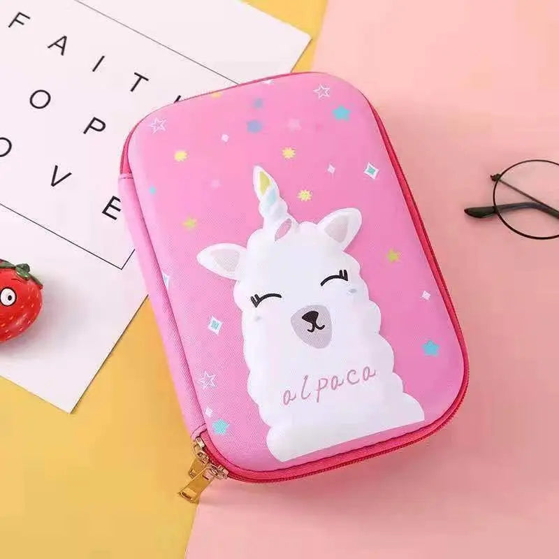 Estuche para lápices 3D de EVA, bonito estuche para lápices de gran capacidad con dibujos animados, estuche rígido 3D de EVA Kawaii, estuche de papelería para estudiantes y alumnos, estuche para lápices de regalo