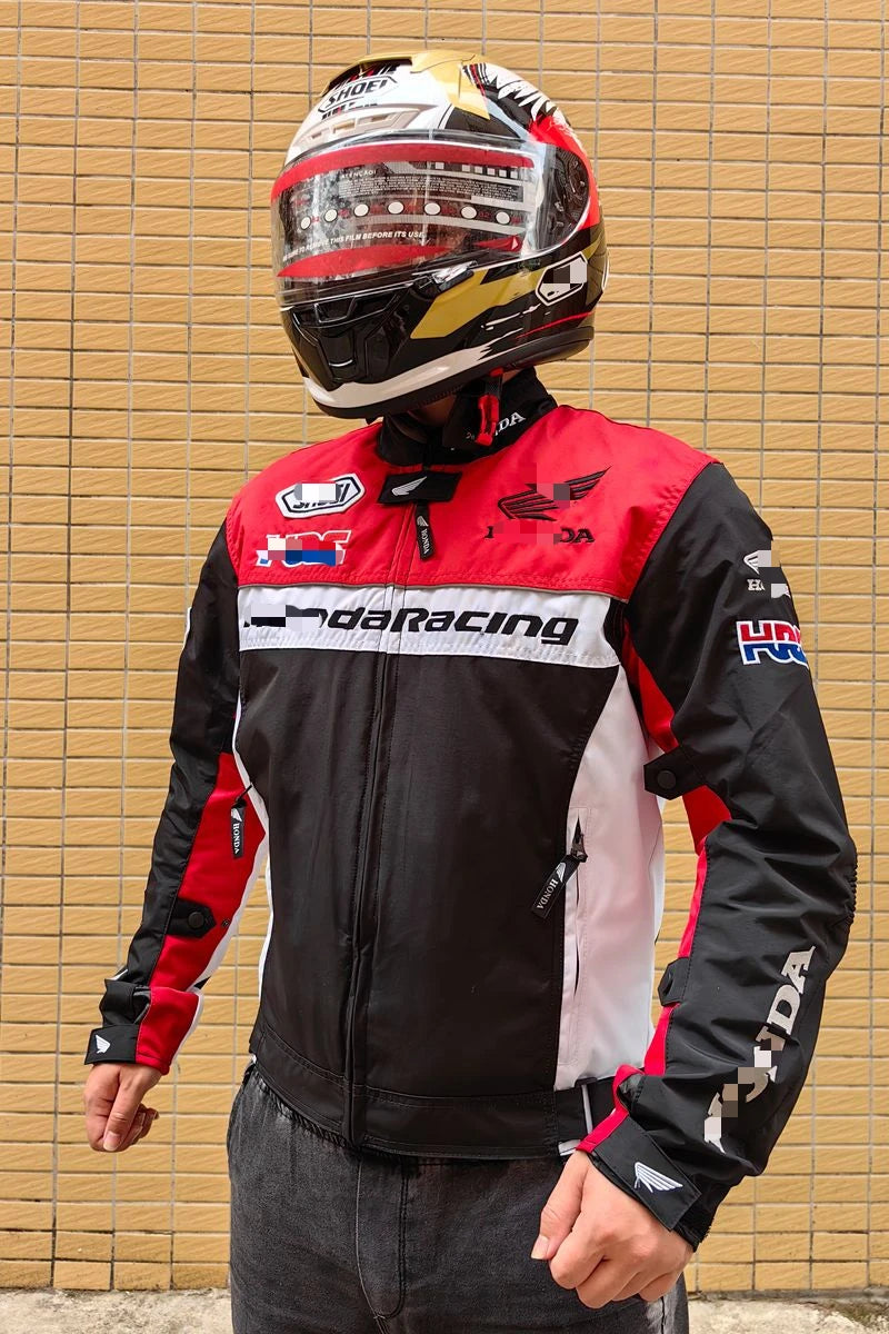 Chaqueta de Invierno | Motociclista Hombre Honda | Traje de Carreras a Prueba de Viento e Impermeable | Ropa de Moto con Armadura Corporal Resistente al Desgaste | Envío Gratis en FLIPISHOP.COM"