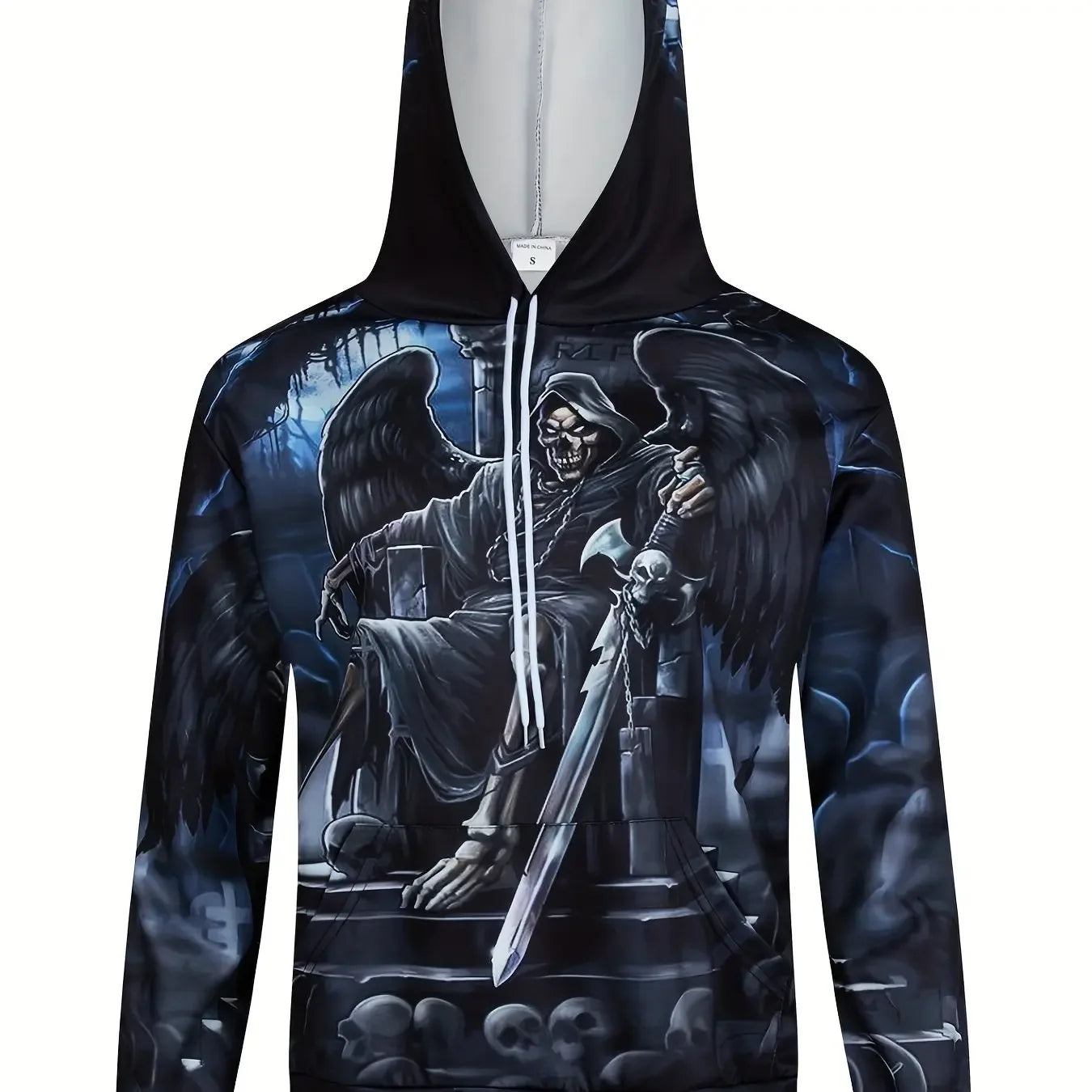 Sudadera con Estampado 3D de Calavera para Hombre | Moda de Calle Otoño 2025 | Envío Gratis en **FLIPISHOP.COM**