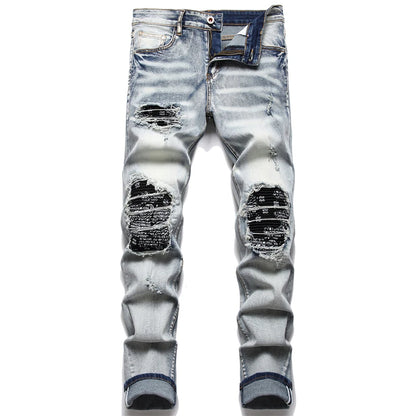 Jeans Negros Casuales para Hombre | Alta Calidad 2023 | Estilo Biker Punk | Envío Gratis en **FLIPISHOP.COM**