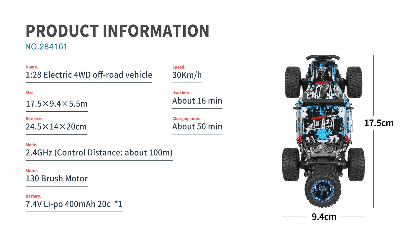 Coches Drifting PRO, WLtoys 1/28 rc coche 284010 284161 4WD Drive Off-Road 2.4G 30KM/H Coche de aleación de alta velocidad 1:28 Rally Racing Car Juguetes para niños Regalo, Envío 0.00 $.