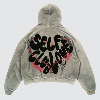 Sudadera con capucha retro Y2K, jersey de manga larga con estampado Harajuku, nuevo jersey retro de estilo hip hop callejero para parejas, tops holgados con capucha