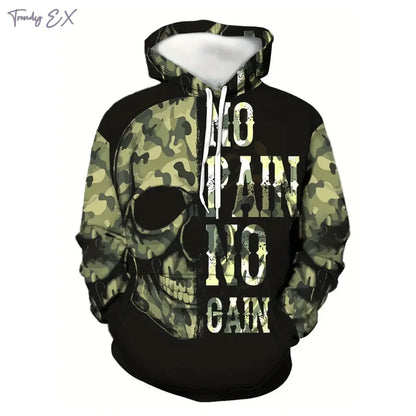 Sudadera para Hombre con Estampado 3D de Calaveras | Moda Urbana de Calle con Capucha y Bolsillo | Envío Gratis en **FLIPISHOP.COM**