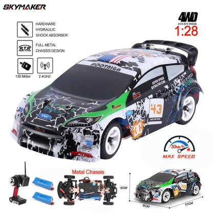 Coche Drifting PRO, WLtoys K989 RC Racing Drift Car 1:28 4WD Drive Off-Road 2.4G Alta Velocidad 30Km/H Alloy RC Car 1/28 Drift Rally Vehicle Juguetes, Envío 0.00 $.