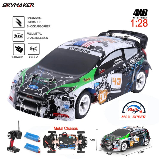 Coche Drifting PRO, WLtoys K989 RC Racing Drift Car 1:28 4WD Drive Off-Road 2.4G Alta Velocidad 30Km/H Alloy RC Car 1/28 Drift Rally Vehicle Juguetes, Envío 0.00 $.