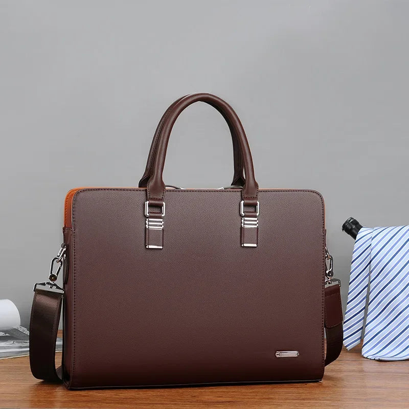 Maleta de lujo Bolsos laterales Business Tote Bag Maletín ejecutivo Hombre Laptop Bolso de mano para hombre Marca