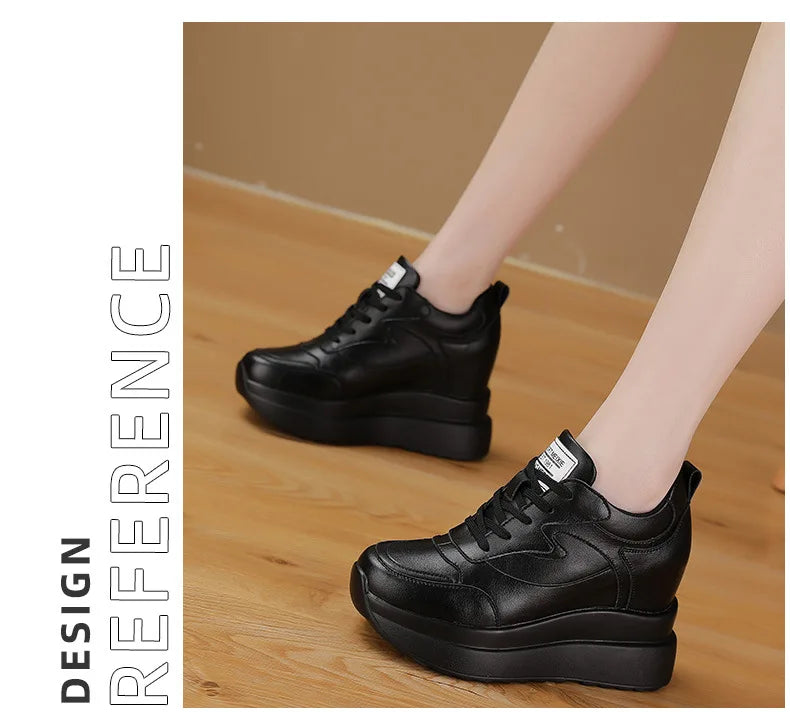 Zapatillas de Cuña con Plataforma de 10 cm Fajín | Cuero Genuino y Moda Versátil 2024 | Envío Gratis en **FLIPISHOP.COM**