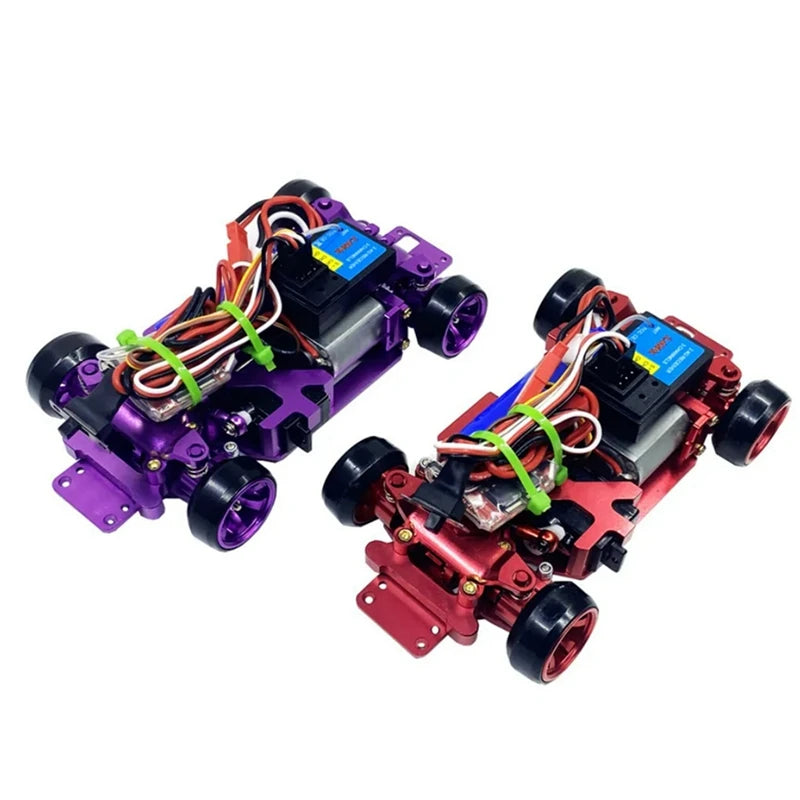 Coche de carreras con control remoto Mosquito Drift de 2,4 G y estructura de metal de 1/28 4 x 4 con batería, receptor, motor, servo, ESC, equipo electrónico, Envío 0.00 $.