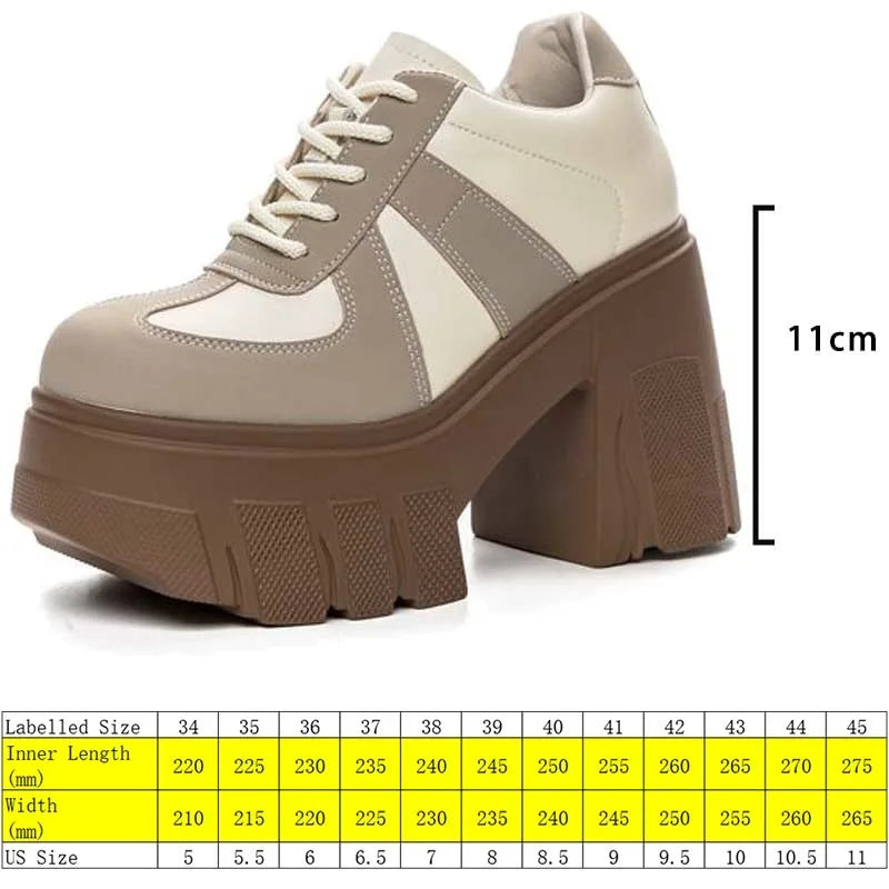 Botas de Cuña de Plataforma Fujin para Mujer | Estilo Retro de Microfibra con Tacón Súper Alto de 11 cm | Envío Gratis en **FLIPISHOP.COM**