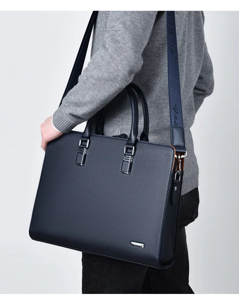 Maleta de lujo Bolsos laterales Business Tote Bag Maletín ejecutivo Hombre Laptop Bolso de mano para hombre Marca