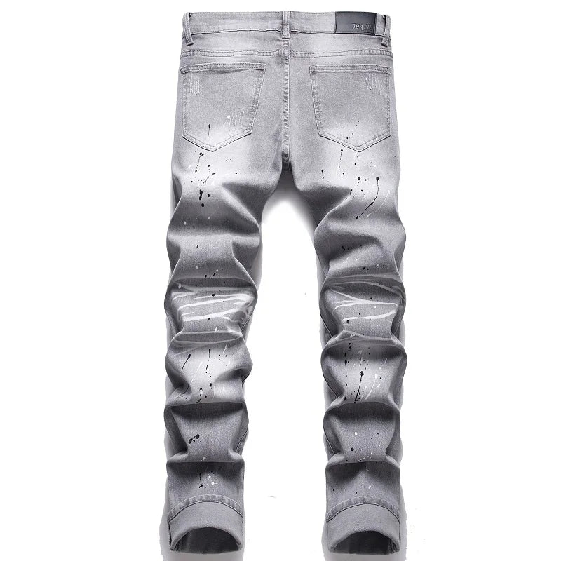 Jeans Negros Casuales para Hombre | Alta Calidad 2023 | Estilo Biker Punk | Envío Gratis en **FLIPISHOP.COM**