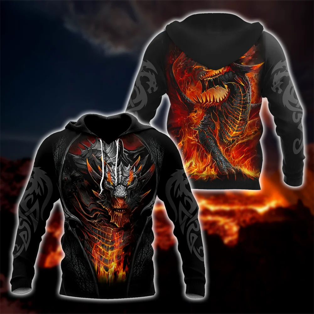 Sudadera con Capucha 3D de Dragón de Fuego Rojo para Hombre | Moda Unisex **FLIPI FULL 3D** 2025 | Envío Gratis en **FLIPISHOP.COM**