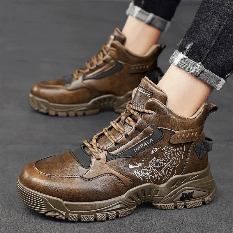 Botas Deportivas Retro de Caña Alta Shijunyi 2025 | Zapatos Elevados Antideslizantes con Suela Gruesa | Moda Casual para Montañismo | Envíos Gratis en **FLIPISHOP.COM**