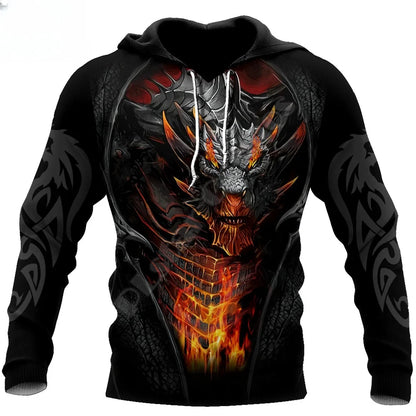 Sudadera con Capucha 3D de Dragón de Fuego Rojo para Hombre | Moda Unisex **FLIPI FULL 3D** 2025 | Envío Gratis en **FLIPISHOP.COM**