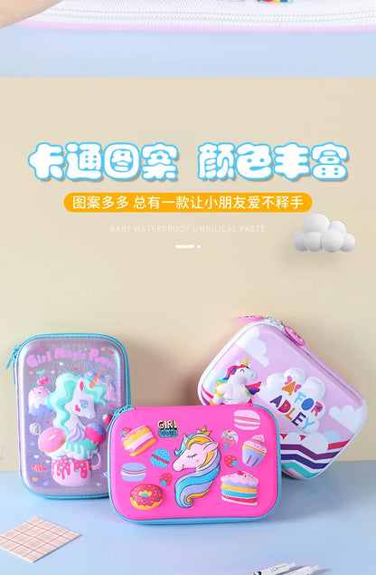 Estuche para lápices 3D de EVA, bonito estuche para lápices de gran capacidad con dibujos animados, estuche rígido 3D de EVA Kawaii, estuche de papelería para estudiantes y alumnos, estuche para lápices de regalo