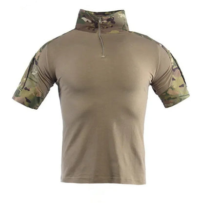 Camisetas tácticas para hombre, camisetas deportivas para exteriores, camisetas militares de secado rápido, camisa de manga corta, senderismo, caza, ropa de combate del ejército para hombre, transpirable