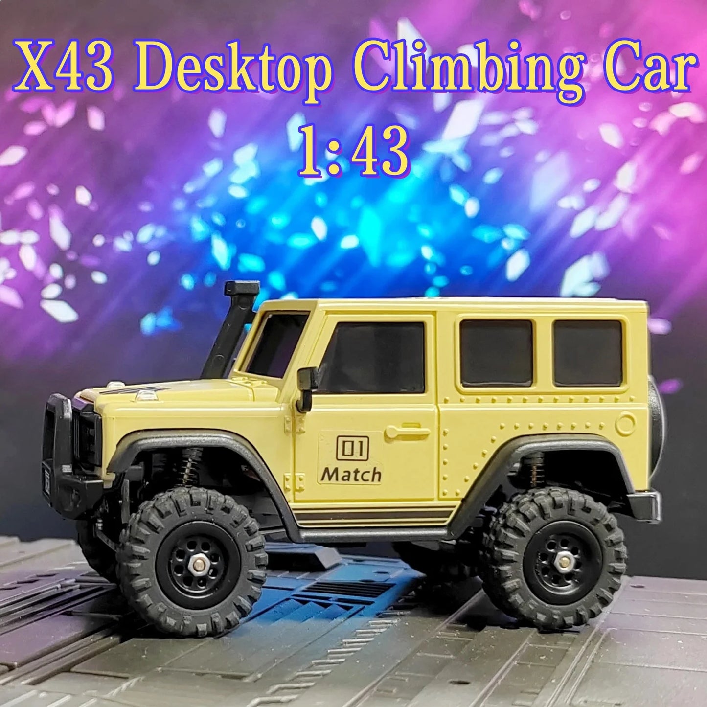 Coches de LDARC X43 1:43 Mini vehículo de escalada a control remoto 4WD Pintura simulada Escala completa Mini coche de escritorio RC Crawler eléctrico, Envío 0.00 $