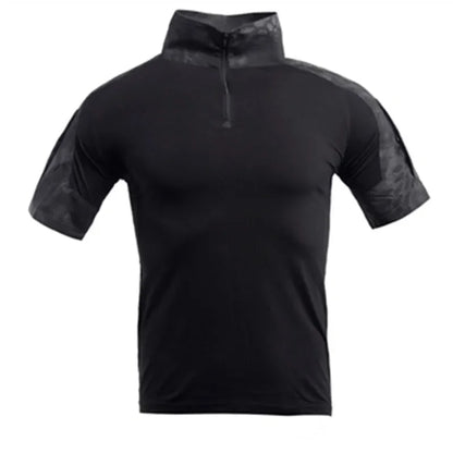 Camisetas tácticas para hombre, camisetas deportivas para exteriores, camisetas militares de secado rápido, camisa de manga corta, senderismo, caza, ropa de combate del ejército para hombre, transpirable