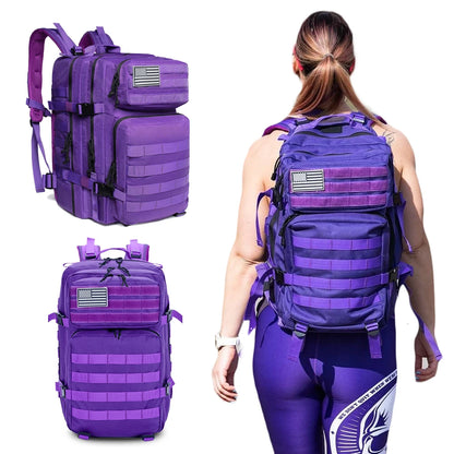 Mochilas QT&QY de 45 l para gimnasio, estilo fitness, para hombres y mujeres, para entrenamiento táctico al aire libre, Molle, bolsa de supervivencia, senderismo, mochila de trekking, Envío 0.00 $.