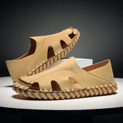 Sandalias de Cuero para Hombre | Moda Versátil 2024 (Hechas a Mano con Envío €0.00).