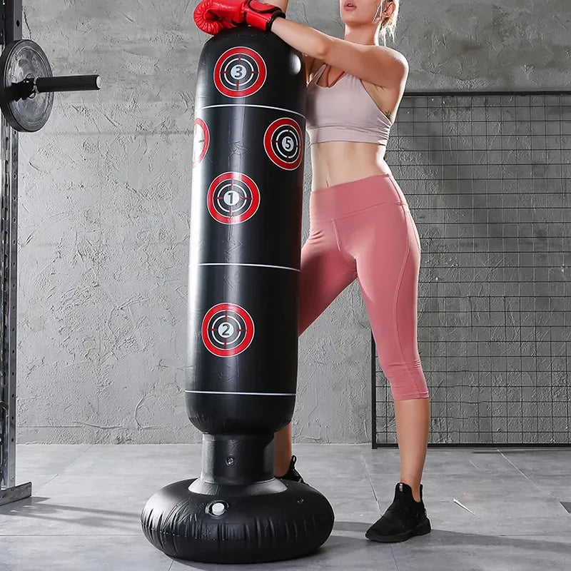 Saco de Boxeo Inflable de PVC | Saco de Arena para Entrenamiento de Boxeo y Anti Estrés | Envío Gratis en **FLIPISHOP.COM**