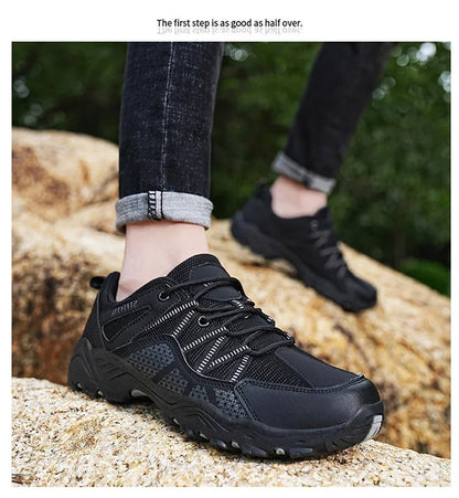 Zapatos de pesca y caza impermeables para exteriores, calzado deportivo para montar en montaña y todoterreno, calzado de senderismo para hombre, calzado de viaje transpirable de malla, Envío 0.00 $.