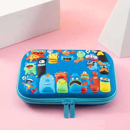 Estuche para lápices 3D de EVA, bonito estuche para lápices de gran capacidad con dibujos animados, estuche rígido 3D de EVA Kawaii, estuche de papelería para estudiantes y alumnos, estuche para lápices de regalo