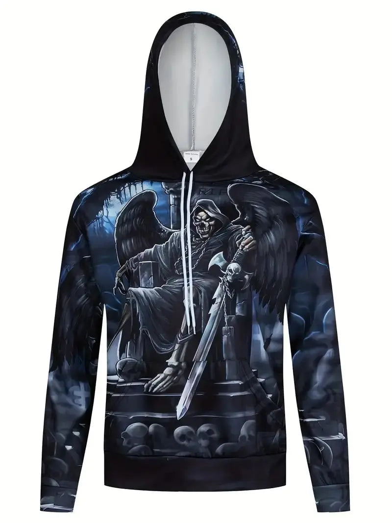 Sudadera con Capucha de Calavera Elegante para Hombre | Moda **FLIPI FULL 3D** 2025  | Envío Gratis en **FLIPISHOP.COM**