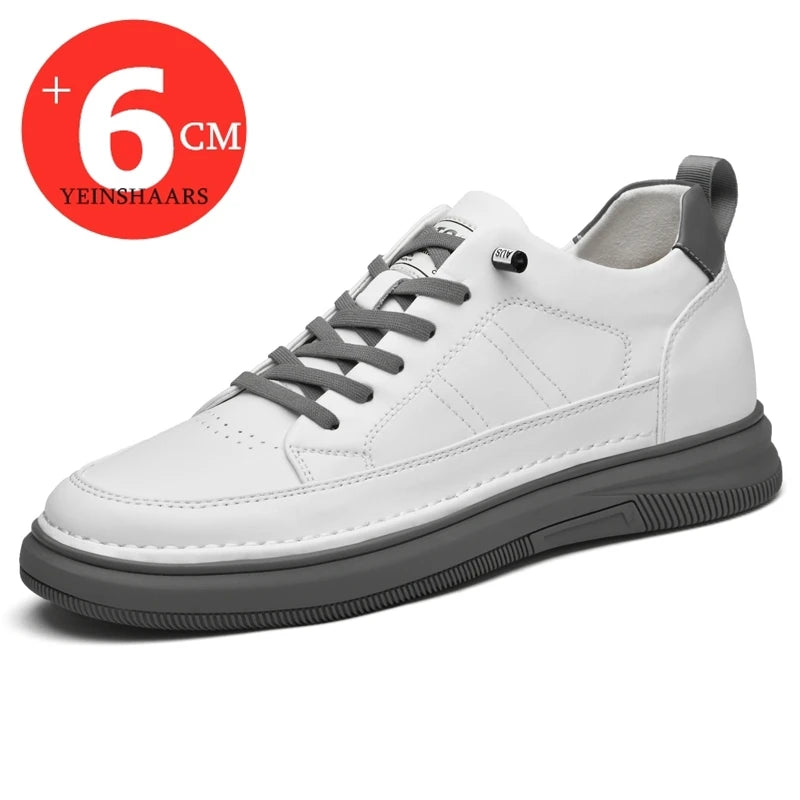 Zapatos Elevadores Casuales para Hombre | Aumento de Altura 6CM | Zapatillas Blancas y Negras con Envío Gratis Todo el Año - FLIPISHOP.COM