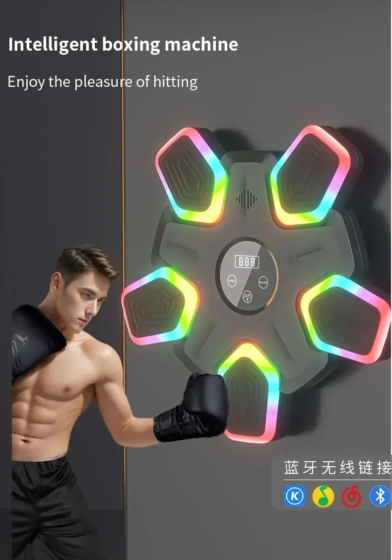 Máquina de Boxeo con Música Inteligente 2025 | Entrenador Deportivo para Adultos y Niños | Ejercicios en Casa | Objetivo de Pared | Sin Gastos de Envío **FLIPISHOP.COM**