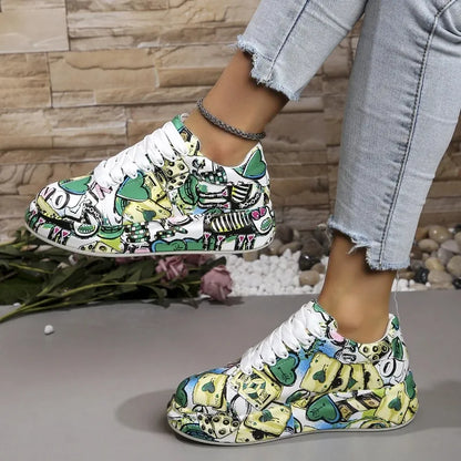 Zapatillas de Deporte Casuales para Mujer | Moda 2025 | Grafiti y Cordones | Envío Gratis en FLIPISHOP.COM