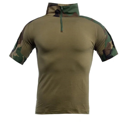 Camisetas tácticas para hombre, camisetas deportivas para exteriores, camisetas militares de secado rápido, camisa de manga corta, senderismo, caza, ropa de combate del ejército para hombre, transpirable