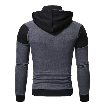 Sudaderas con capucha para hombre Chaqueta slim fit con capucha con cremallera Abrigos de patchwork Hombre Solid Thicken Sudadera cálida Ropa casual al aire libre para hombre Tops