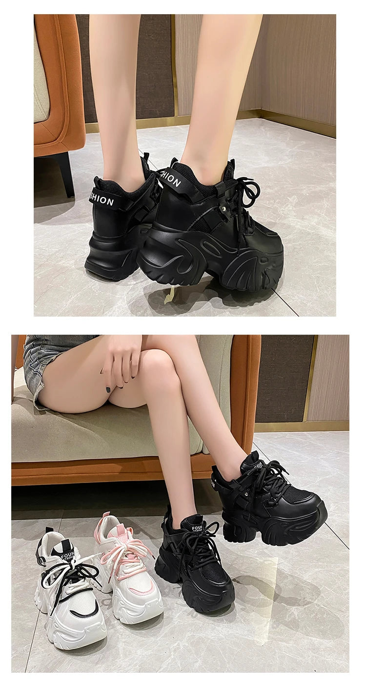 Zapatillas Deportivas con Plataforma de 10,5 cm para Mujer | Moda Otoño 2024 Versátil | Envío Gratis en **FLIPISHOP.COM**