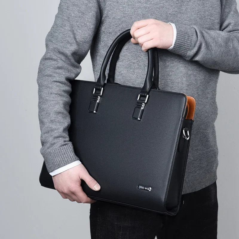 Maleta de lujo Bolsos laterales Business Tote Bag Maletín ejecutivo Hombre Laptop Bolso de mano para hombre Marca