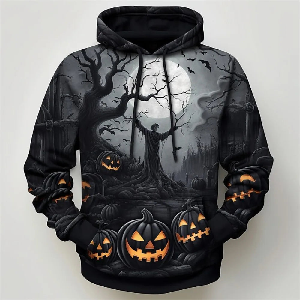 Sudadera con Capucha | Gráfica de Halloween para Hombre | Estampado 3D Completo | Moda Otoño 2025 | Envío Gratis en **FLIPISHOP.COM**