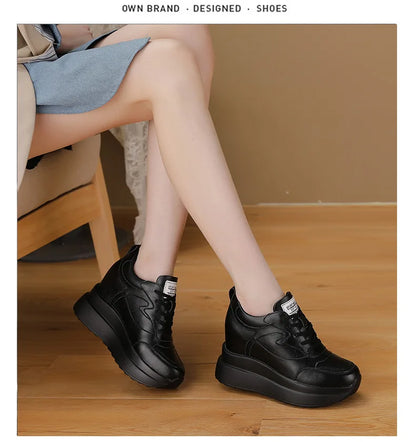 Zapatillas de Cuña con Plataforma de 10 cm Fajín | Cuero Genuino y Moda Versátil 2024 | Envío Gratis en **FLIPISHOP.COM**