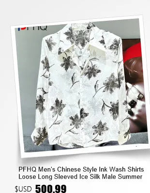 Camisas de manga larga para hombre Verano Sexy Suelto Chic Estampado Fino .