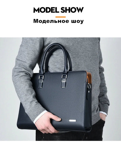 Maleta de lujo Bolsos laterales Business Tote Bag Maletín ejecutivo Hombre Laptop Bolso de mano para hombre Marca