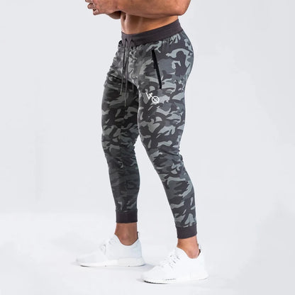 Pantalones deportivos nuevos para hombre, de algodón, con camuflaje, informales, para correr, fitness, gimnasio, culturismo, elásticos