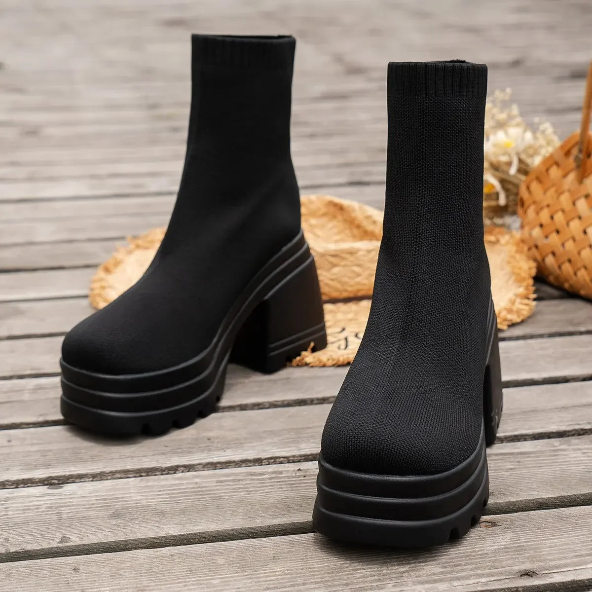 Botas de Plataforma Otoño Mujer | Elásticas y de Tacón | Tallas Grandes Moda - 2025 | Envío Gratis en **FLIPISHOP.COM**