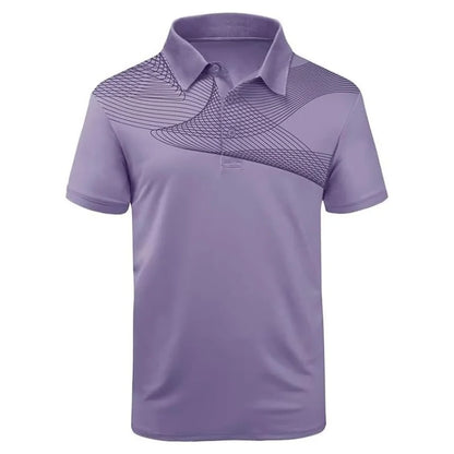 Camisa de golf de manga corta para hombre tejido deportivo de tenis secado rápido transpirable cómodo e informal Verano