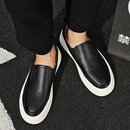 Zapatos de cuero genuino para hombres, mocasines de diseñador hechos a mano de lujo, mocasines negros informales de negocios, mocasines cómodos para conducir, Envío 0.00 $.