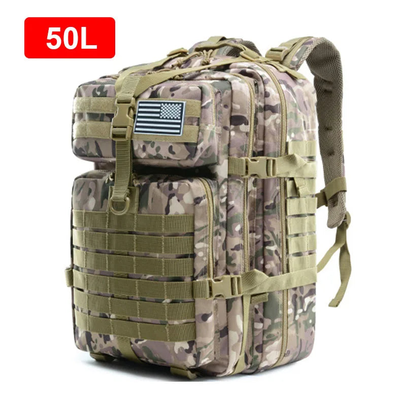 Mochila militar para exteriores de 30 l/50 l, MOLLE, para mujeres y hombres, para senderismo al aire libre, nueva mochila táctica portátil MOLLE 3P, para viajesSudadera con capucha gráfica de manga larga con bolsillo canguro.3D, Envío 0.00 $.