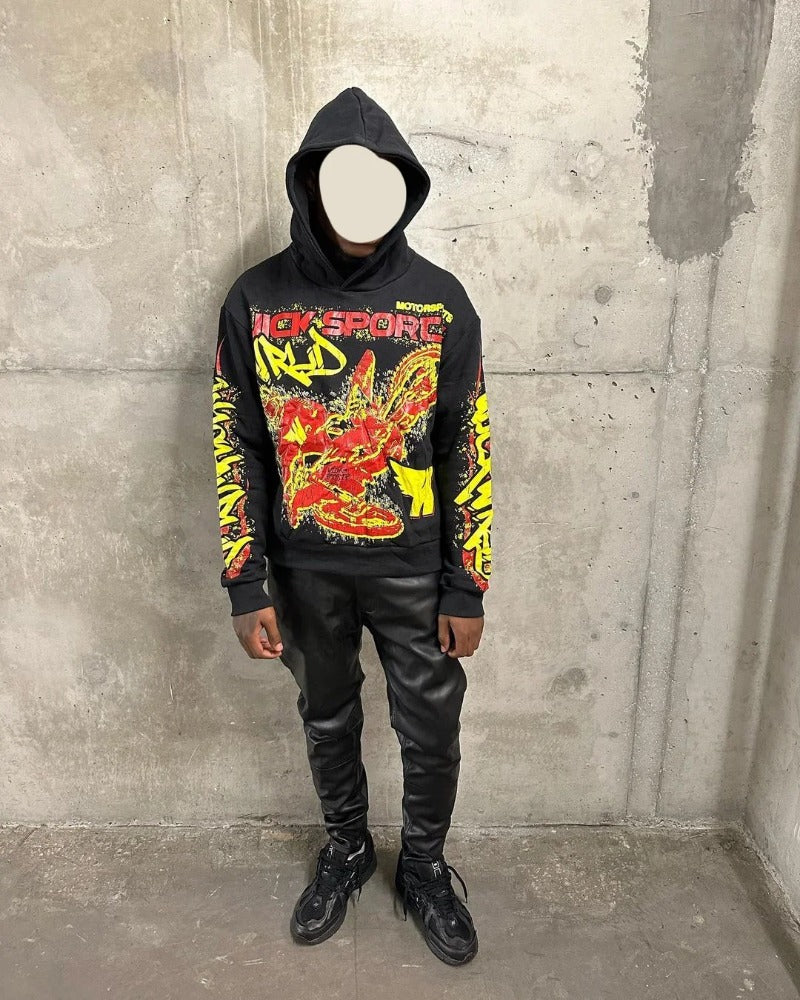 Sudaderas con estampado geométrico gótico de manga larga para hombre 2023, ropa de calle de gran tamaño, sudaderas casuales de estilo hip hop vintage para hombre harajuku