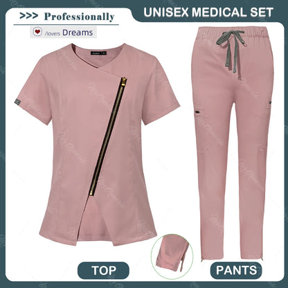 Conjunto de uniformes médicos para mujer, esteticista, spa, ropa de trabajo, uniformes de médico, enfermera, enfermería, farmacia, odontología, tienda de mascotas, traje de trabajo veterinario, Envío 0.00 $.