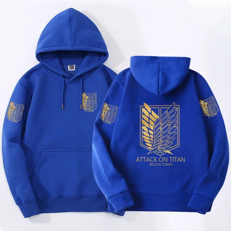 Sudadera con Capucha Impresa de Ataque a los Titanes 2024 | Cuello Redondo Harajuku | Deportivo | Envío Gratis en Flipishop.com"