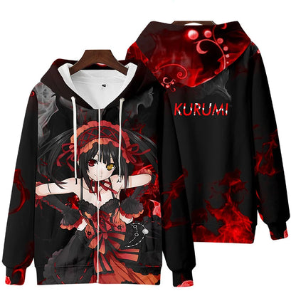 Sudadera con Capucha 3D de Date A Live | Inspirada en Tokisaki Kurumi | Ropà Moderna para - 2025  | Envío Gratis en **FLIPISHOP.COM**