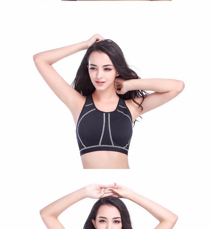 Tops deportivo de alto impacto con relleno, sin aros, de cobertura total, para mujer, nuevo sujetador deportivo tipo bralette para mujer